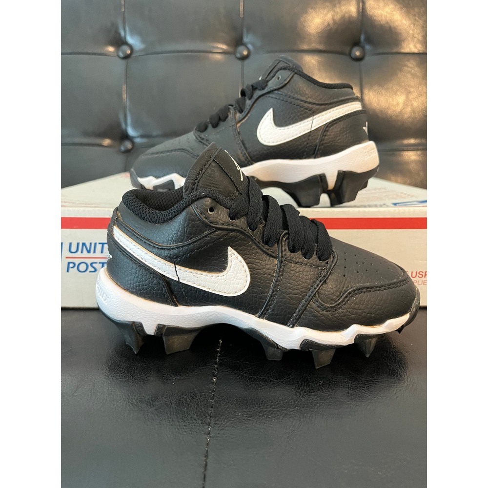 Jordan 1 Low MCS Baseball Cleats Black White